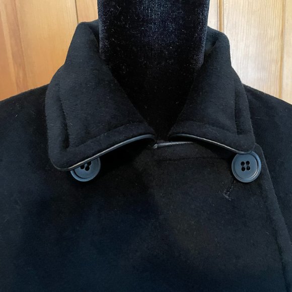 Jones New York Collection Classic Pea Coat EUC Sz 12 Black - Picture 6 of 12